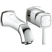 Внешняя часть смесителя для раковины GROHE Grandera на 2 отверстия (вынос 177 мм), хром (19929000)