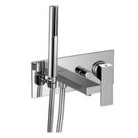 Fantini AR/38 Смеситель для ванны, встраиваемый, на 2 источника, излив 140мм, (наружняя часть), цвет: хром