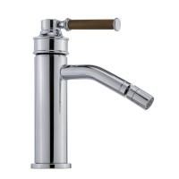 ERMITAGE MINI Смеситель для биде моноком., ручка сверху, орех/хром