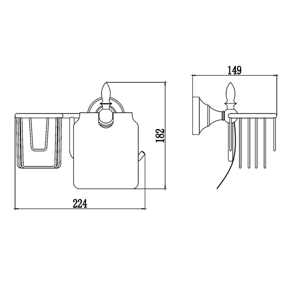 Держатель для туалетной бумаги и освежителя Savol S-R06851B, золото, артикул S-R06851B