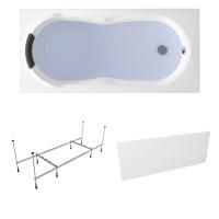 Комплект 4 в 1 Lavinia Boho Easter Pro S2-3706005P, акриловая ванна 150x70 см, усиленный металлический каркас с монтажным набором, мягкий силиконовый подголовник, лицевой экран