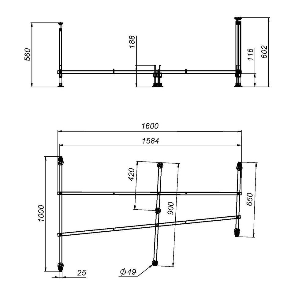 W80A-170U110W-R Like, каркас 170х110 см, универсальный, шт W80A-170U110W-R Like, каркас 170х110 см, универсальный, шт
