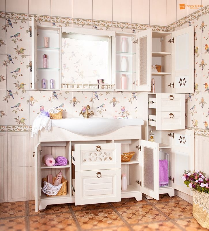 Тумба под раковину Бриклаер Кантри 120 Бежевый дуб прованс