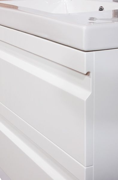 Тумба с раковиной SanVit Тема 100 ktemajd100 подвесная Белый глянец