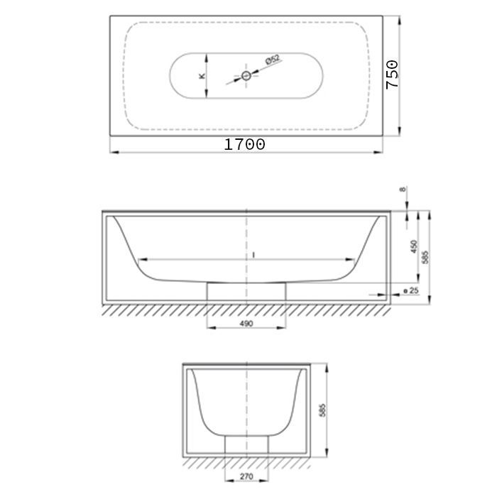 BetteSENSORY Слив с функцией перелива с помощью датчика давления, требуется вывод 12В,  хром