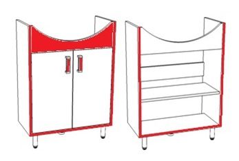 Тумба "Спектр 50", серая, Уют 50