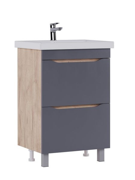 Тумба VIGO Wave 600-0-2 под раковину Ц0000005953 (Como), поставляется в разобранном виде (358 дуб золотой)