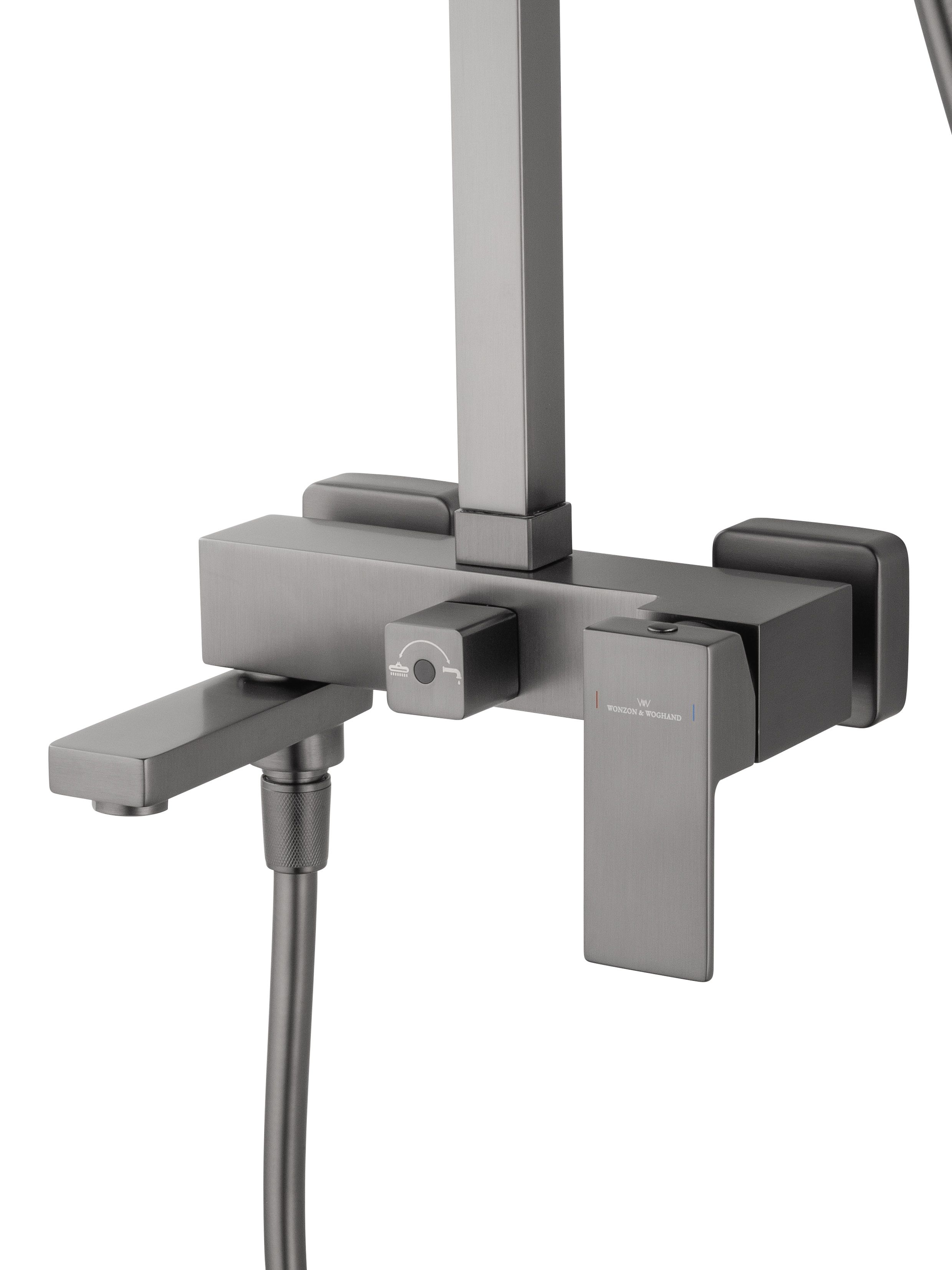 Душевая система WONZON & WOGHAND CUBE, Темный графит (WW-88739016-BGM)