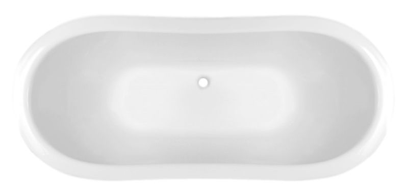 Ванна из искусственного камня Эстет Бостон 180x74 на подиуме Белая