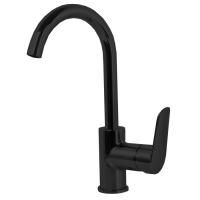 Fima Carlo Frattini Spot Смеситель для раковины, на 1 отв., с донным клапано, цвет: чёрный матовый