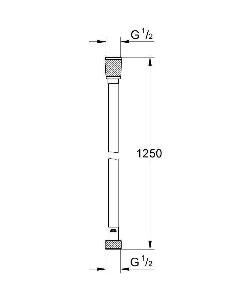 Душевой шланг GROHE Silverflex, 1250 мм, темный графит (28362A00) Душевой шланг GROHE Silverflex, 1250 мм, темный графит (28362A00)