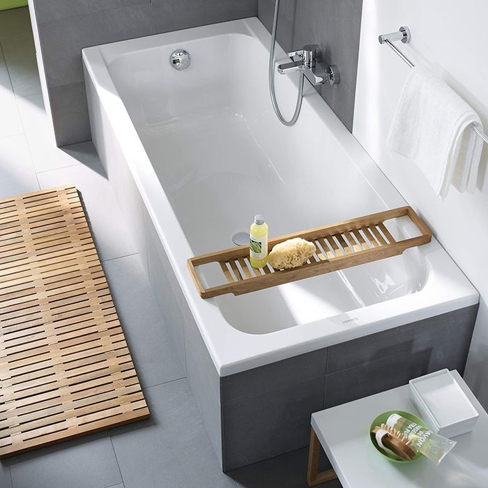 Duravit D-Code  Ванна акриловая прямоугольная 1700х500 мм см, встраиваемая, с 1 наклоном для спины, выпуск центральный , цвет белый