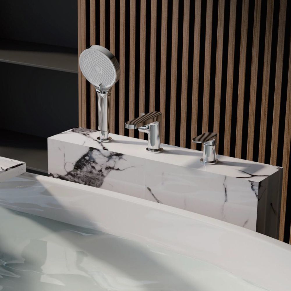 Смеситель на борт ванны BELZ B66713, хром, артикул B66713