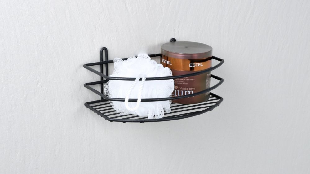 Полка Fixsen овальная одноэтажная черная (FX-720B-1), артикул FX-720B-1