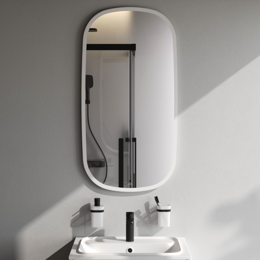 M8FMOX0551WGH Зеркало универсальное с контурной LED-подсветкой, ИК- сенсором,вытянутое, 55*100 см