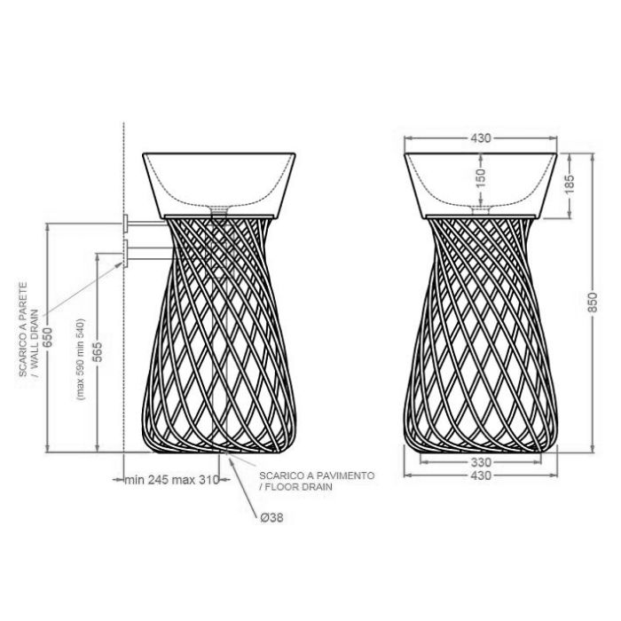 Artceram Wire Консоль металлическая 43х43хh65 см, цвет белый, артикул ACA045 01 00