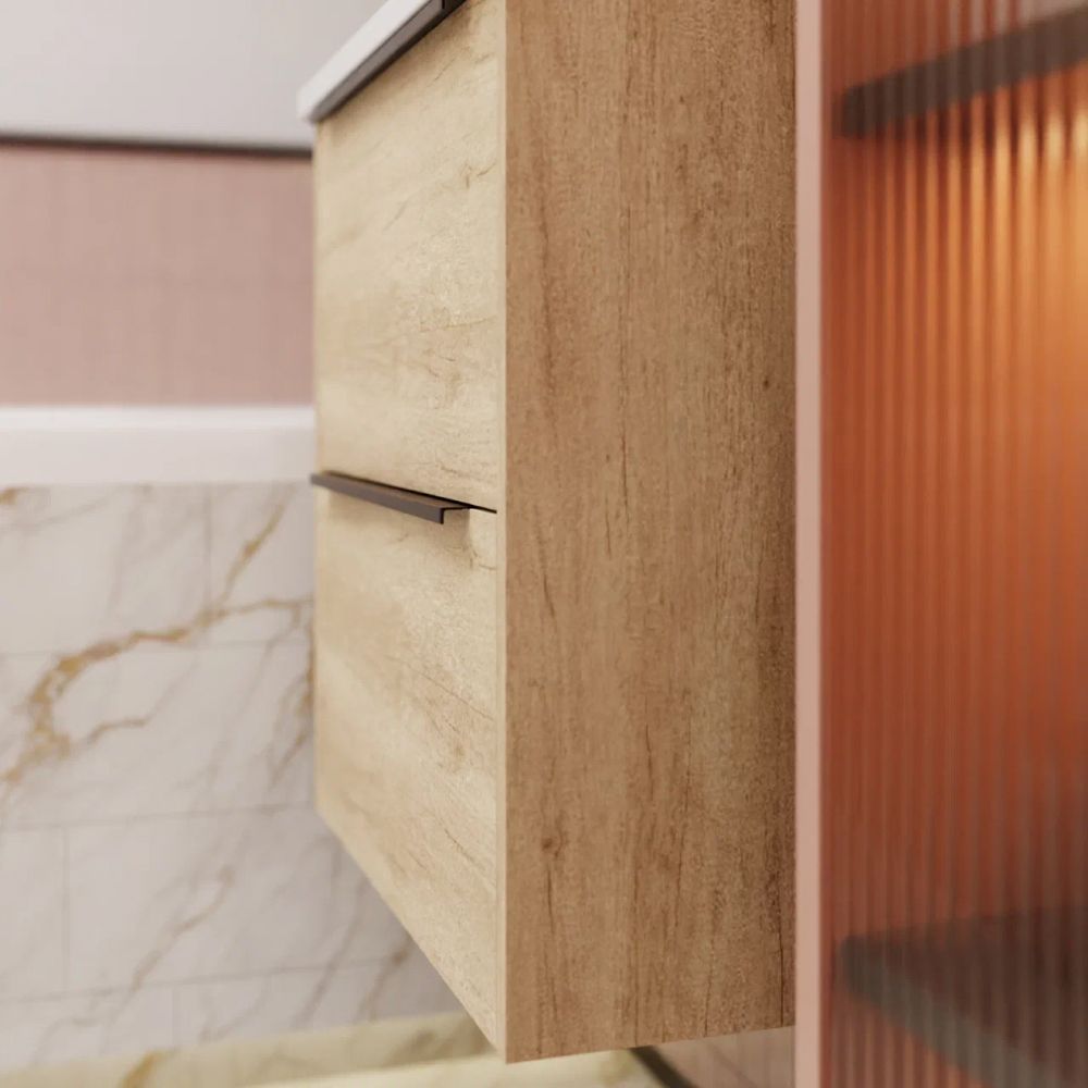 Тумба под раковину подвесная La Fenice Tesoro FNC-01-TES-DNN-60-2, натуральный, артикул FNC-01-TES-DNN-60-2