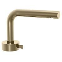 Fantini AF/21 Смеситель для раковины, 1 отв., без донного клапана, излив 155мм, цвет: Matt British Gold PVD