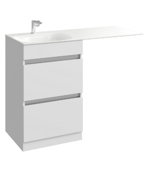 "Forma" тумба под умывальник с ящками, цвет белый, FOR01052, ТМ «AQWELLA»