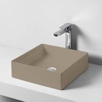 Artceram SCALINO Раковина настольная 38x38 см, цвет cream (фактура - необработанная глина)