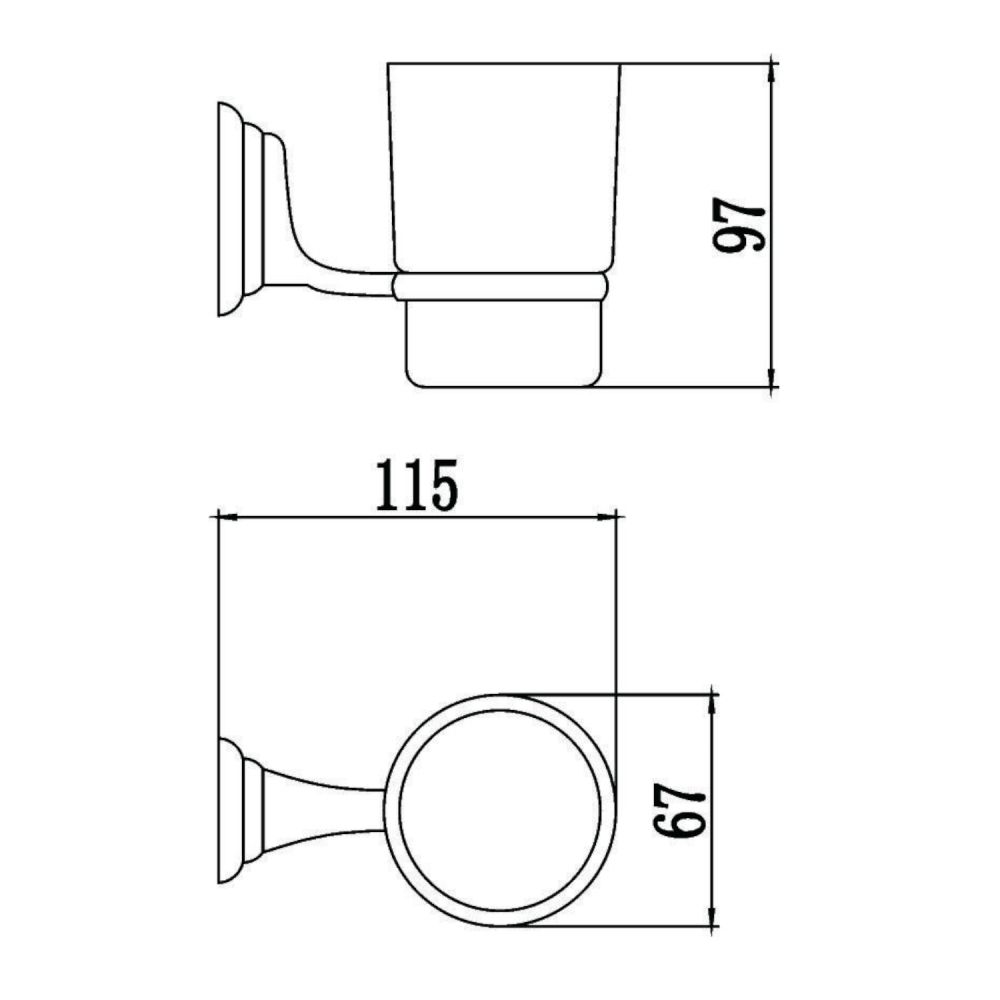 Стакан для ванной комнаты Savol S-003158, хром, артикул S-003158
