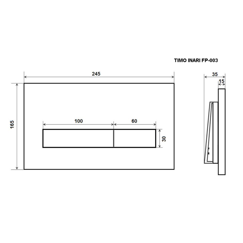 Клавиша смыва TIMO FP-003W, белый