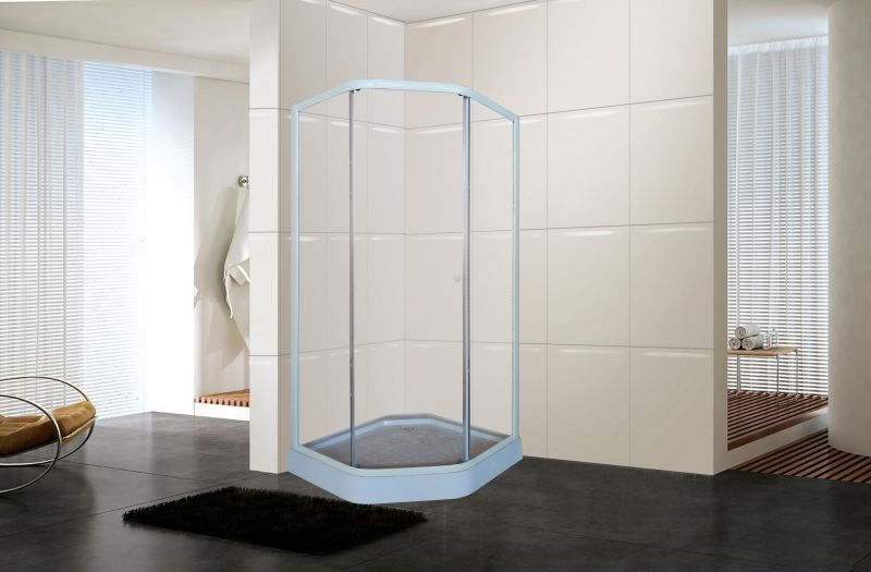 Душевой уголок Parly ZEP91 90х197 профиль Белый стекло прозрачное