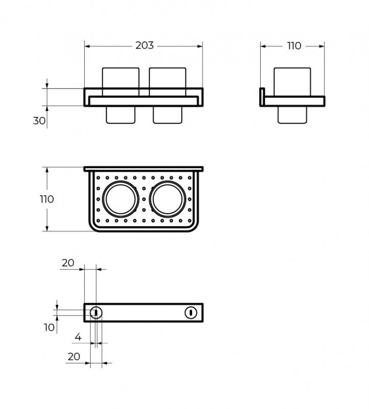 MAXIMA AM-F-8920A Стакан двойной, артикул AM-F-8920A