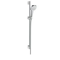 HG Croma Select E Vario Душевой набор: штанга 900mm, ручной душ 110, 3jet (Rain, IntenseRain, Turbo Rain), шланг, цвет: белый/хром HG Croma Select E Vario Душевой набор: штанга 900mm, ручной душ 110, 3jet (Rain, IntenseRain, Turbo Rain), шланг, цвет: белый/хром