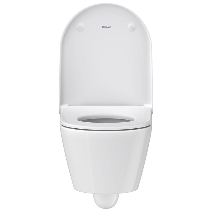 Сиденье для унитаза, Duravit, D-Neo, с крышкой, ширина, мм-376, глубина, мм-441, с плавным опусканием, материал шарниров-нержавеющая сталь, цвет шарниров-нержавеющая сталь, материал сиденья-дюропласт, цвет-белый, артикул 0021690000