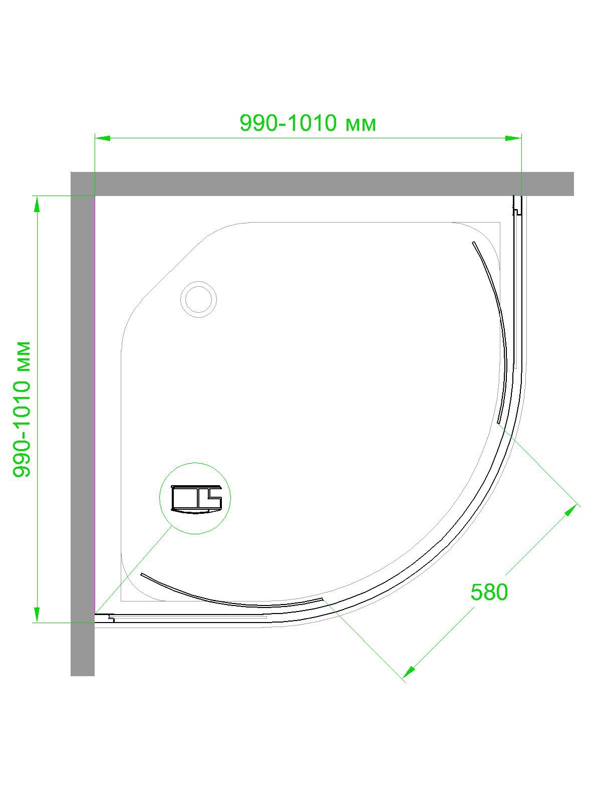 Душевой уголок Royal Bath RB HKD-C 100х100х185 (матовое)