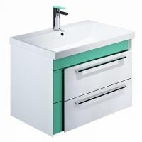 Тумба с раковиной Iddis Color Plus 60 подвесная Белая Мятная Тумба с раковиной Iddis Color Plus 60 подвесная Белая Мятная