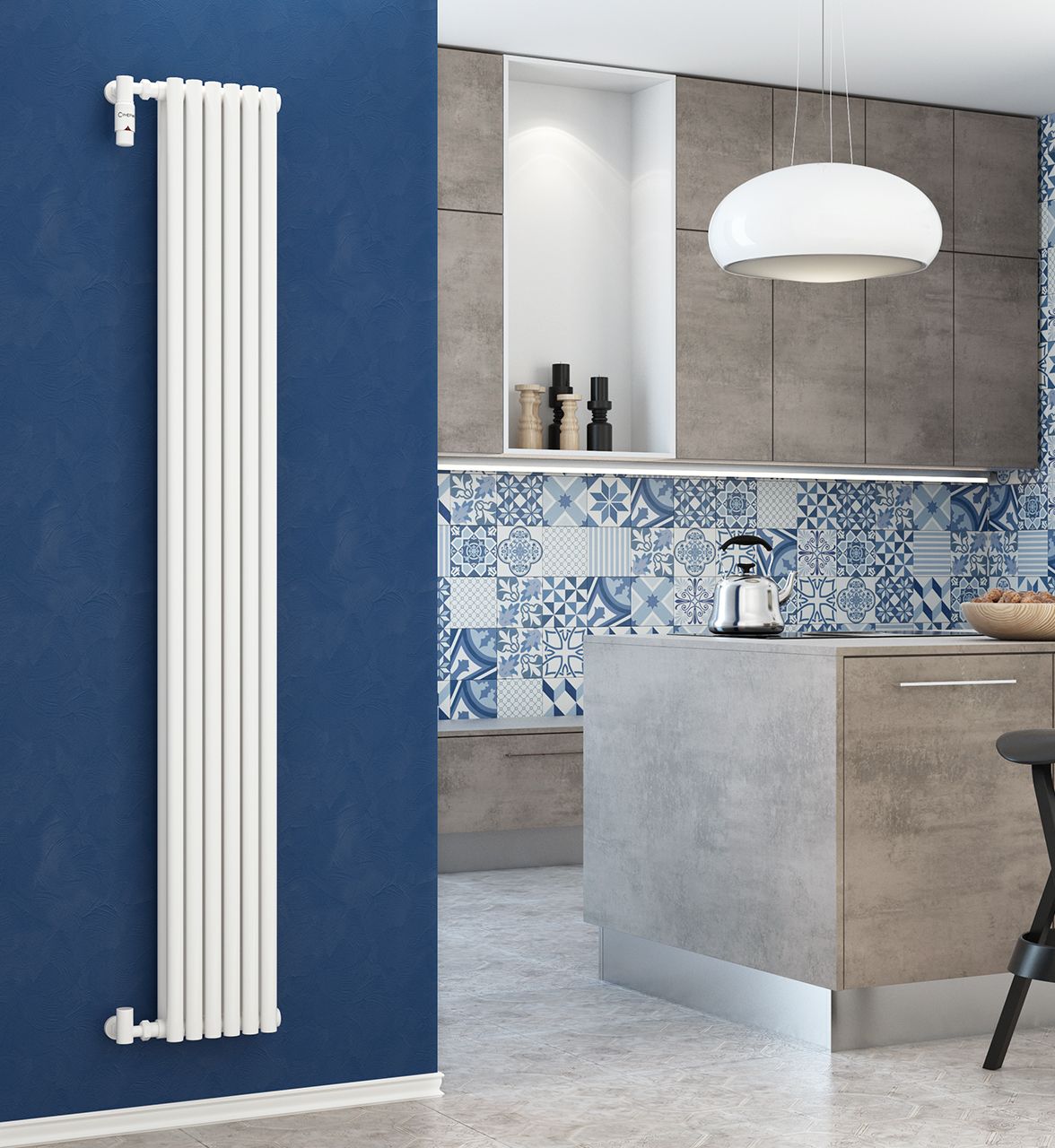 Отопительный радиатор ЭСТЕТ-00 н/ж 1800х270 / 6 сек (Без покрытия)