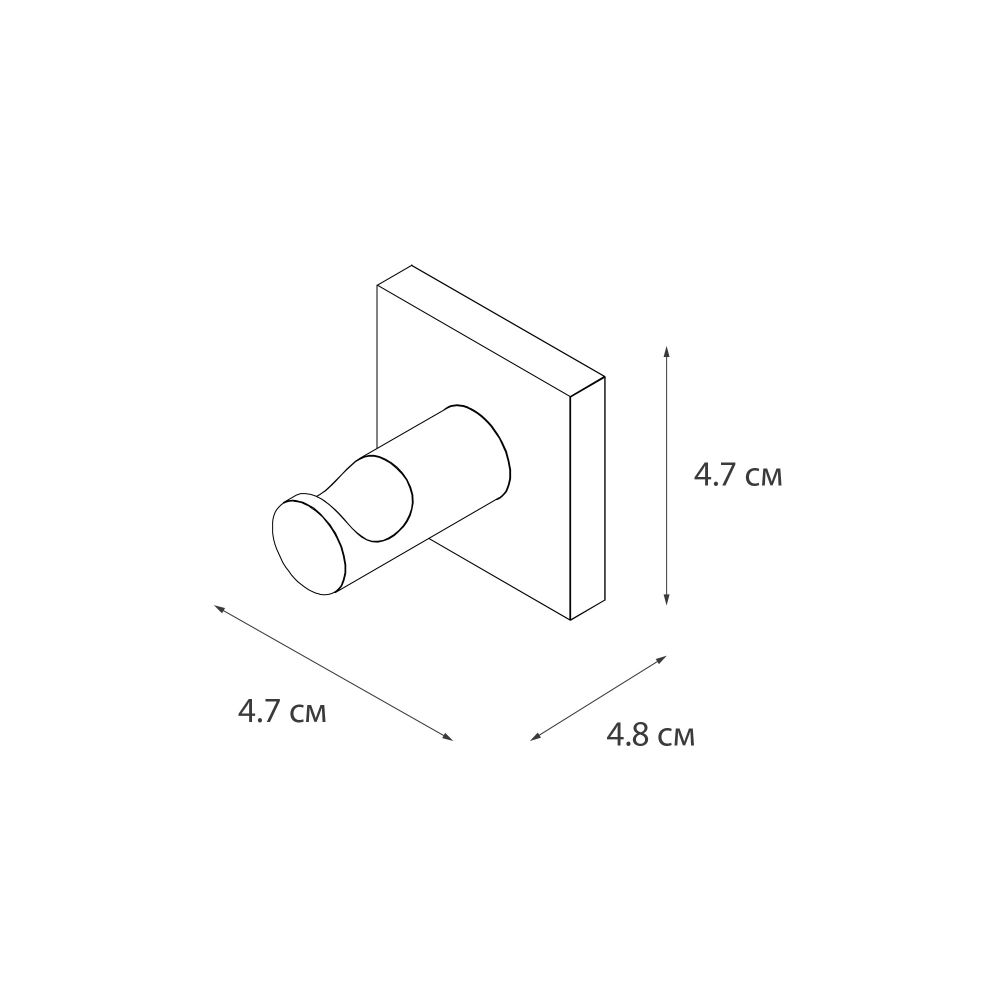Крючок для ванной FIXSEN LUX SATIN FX-16005, сатин, артикул FX-16005