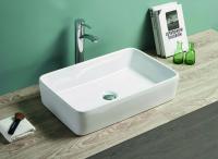 Раковина керамическая накладная AM-7655-X, цвет белый, 585х370х125