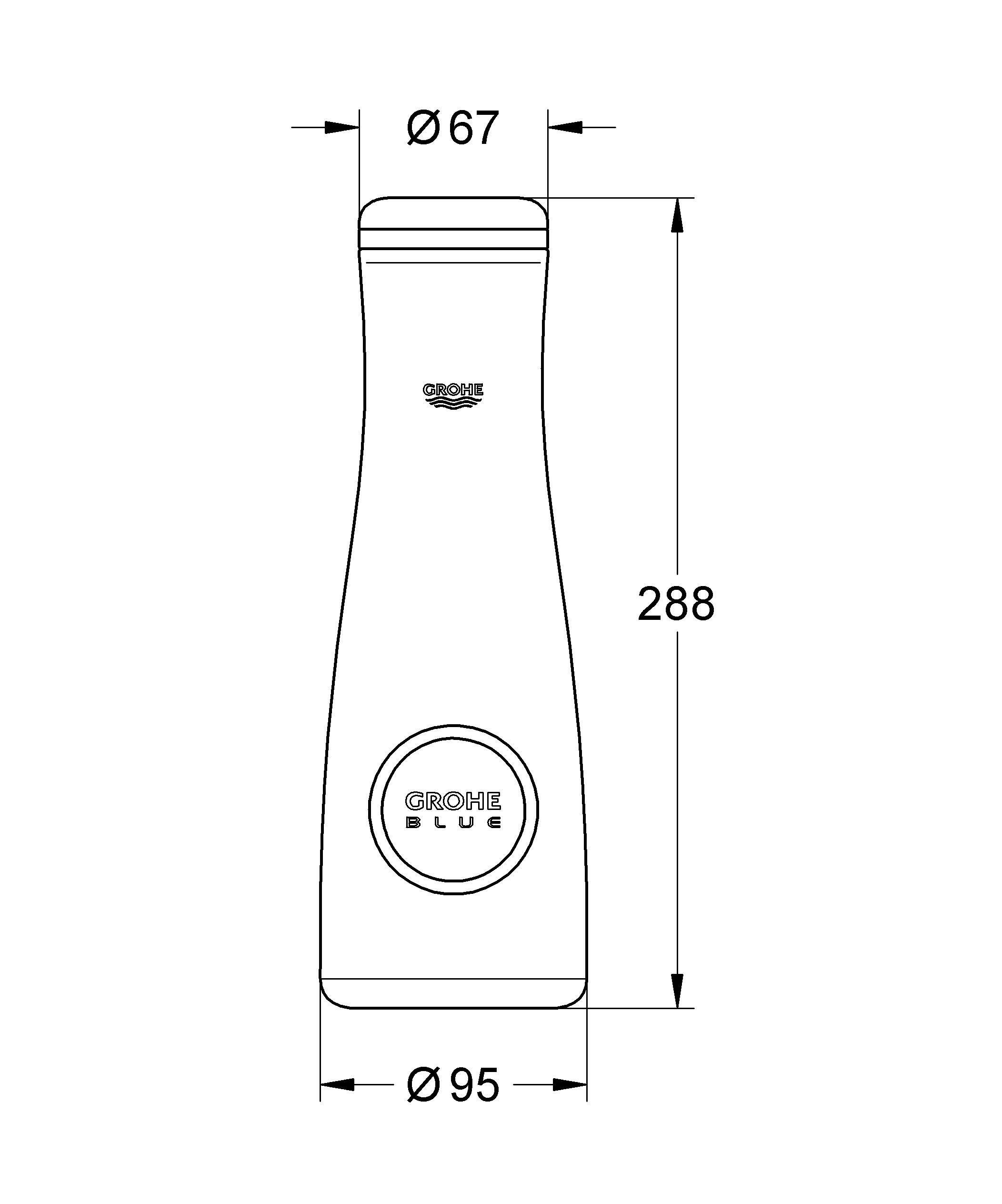 Стеклянный графин GROHE Blue (40405000) Стеклянный графин GROHE Blue (40405000)