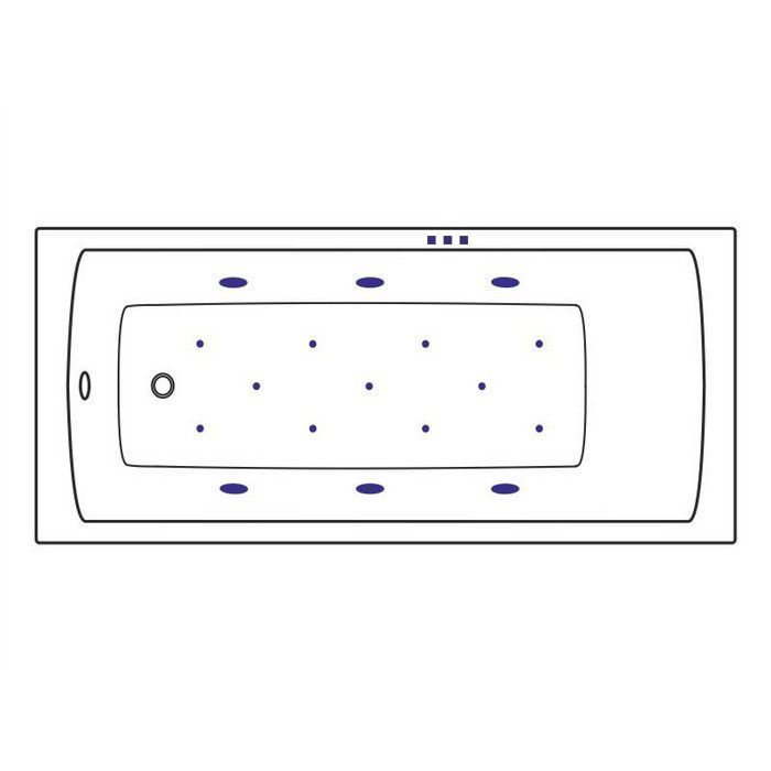 Ванна EXCELLENT Aquaria 160x70 "RELAX" (хром)