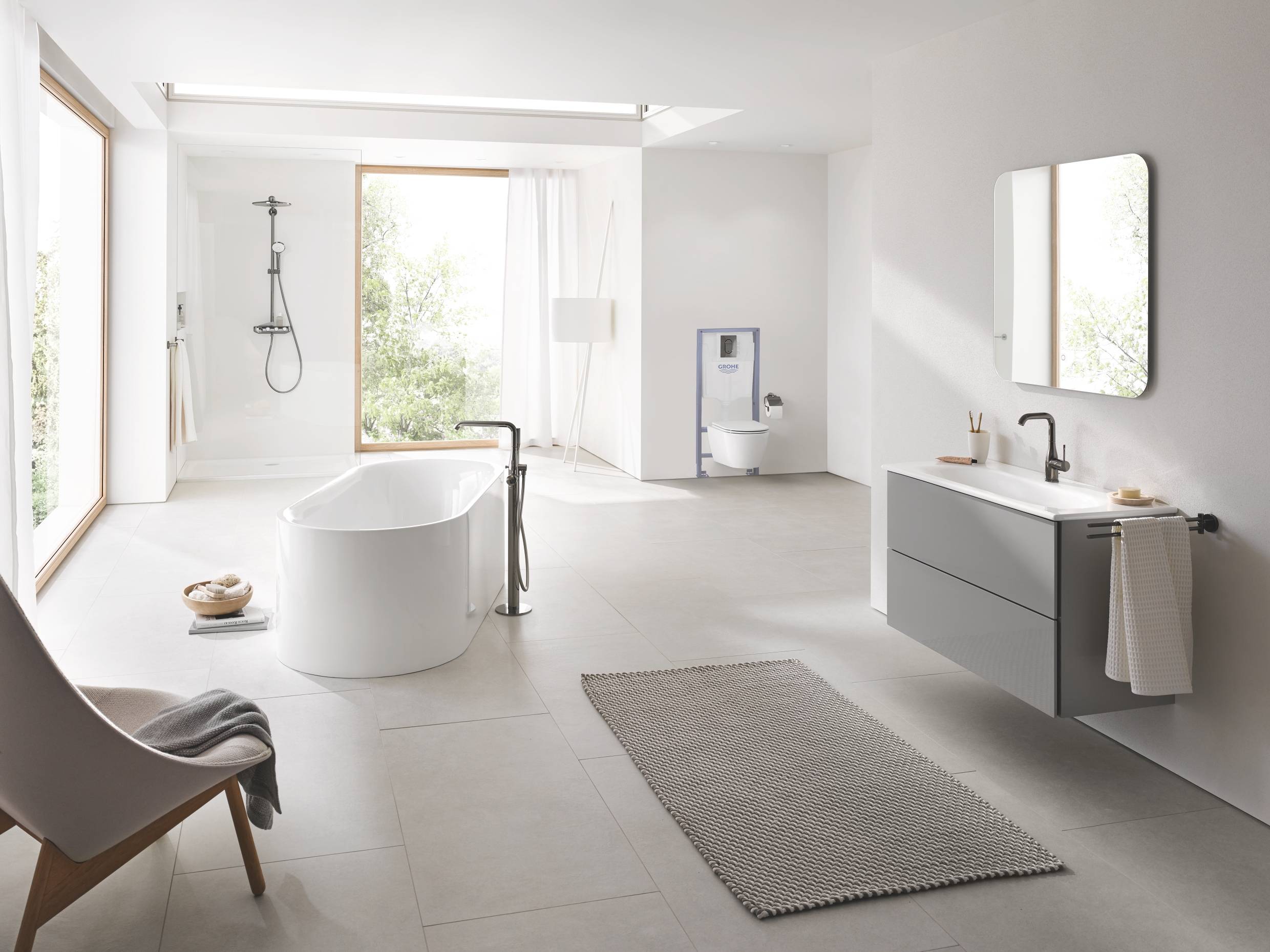 Биде подвесное GROHE Essence Ceramic, альпин-белый (3957400H)