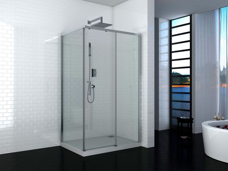 Душевой уголок Cerutti SPA Vito 110x80 R профиль Хром стекло прозрачное Душевой уголок Cerutti SPA Vito 110x80 R профиль Хром стекло прозрачное
