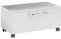 Тумба под раковину De Aqua Квадро-2 80 белый (подкатная 1 ящик)