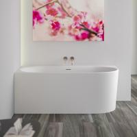 KNIEF Fresh XS Ванна в левый угол 155х80х60см,слив щелевой, без слив-перелива, цвет белый глянцевый