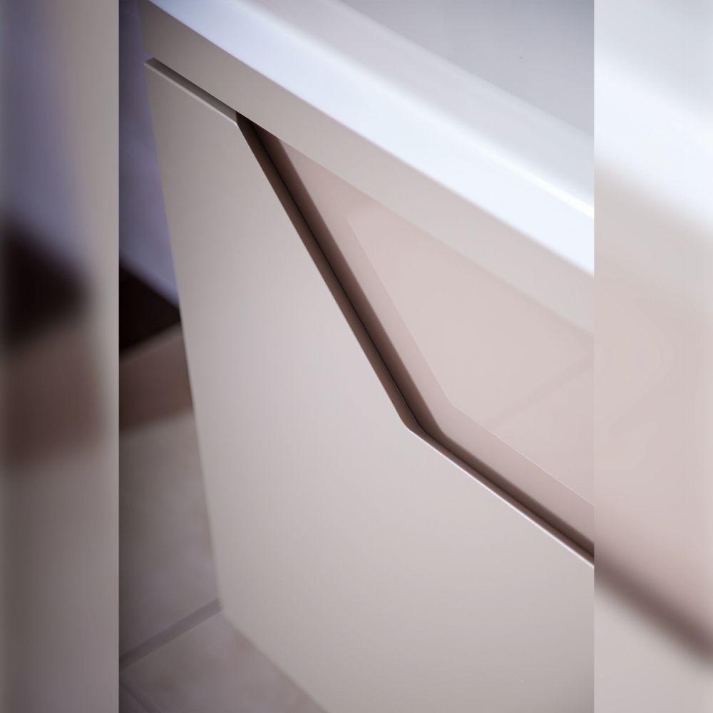 Тумба под раковину подвесная Бриклаер Брайтон бежевый, 60 см, артикул 4627125415791