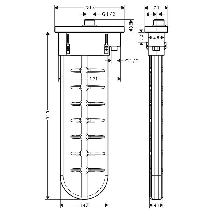 Корпус для шланга, Hansgrohe, sBox, комплектация: корпус для шланга, шланг для душа, розетка, внешняя часть, цвет-бронза шлифованная Корпус для шланга, Hansgrohe, sBox, комплектация: корпус для шланга, шланг для душа, розетка, внешняя часть, цвет-бронза шлифованная