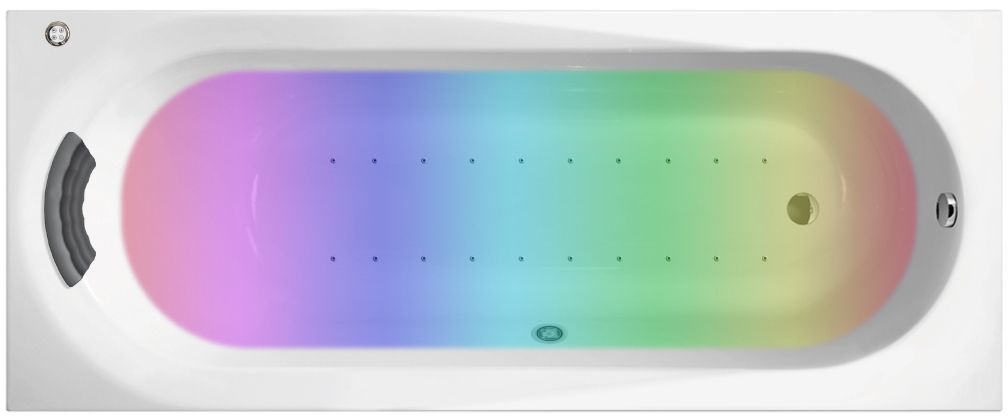 Аэромассажный комплект с хромотерапией 5 в 1 Lavinia Boho Biore 360180AC, 170x75 см, каркас с монтажным набором, подголовник, хромотерапия, аэромассаж