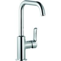 Смеситель для раковины, Kludi, Pure&Solid, тип открывания воды-однорычажный, тип регулирования воды-керамический картридж, монтаж-на раковину/столешницу, отверстия для монтажа-1, высота, мм-280, вынос излива, мм-155, тип излива-поворотный, донный клапан-о Смеситель для раковины, Kludi, Pure&Solid, тип открывания воды-однорычажный, тип регулирования воды-керамический картридж, монтаж-на раковину/столешницу, отверстия для монтажа-1, высота, мм-280, вынос излива, мм-155, тип излива-поворотный, донный клапан-о