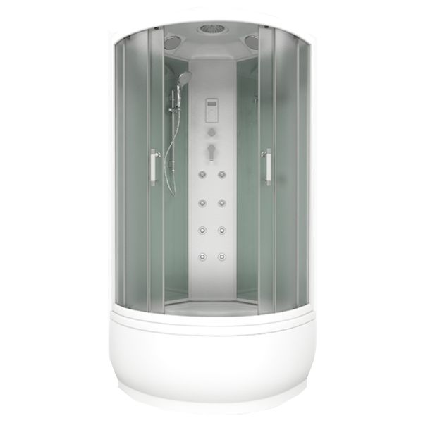 Душевая кабина Bas Арона 100х100 Eco стекло Графит задняя стенка Черная