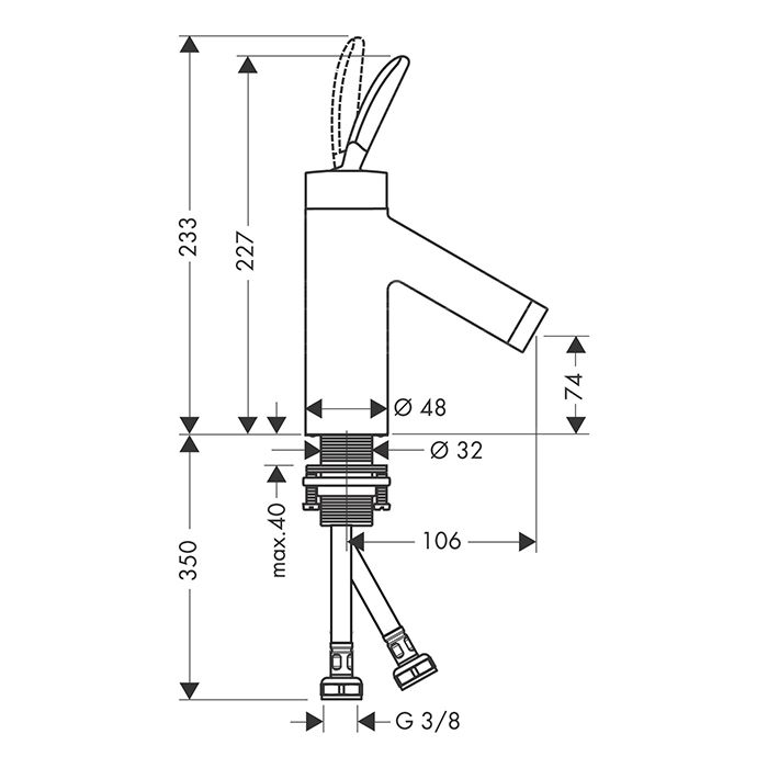 AX Starck Cмеситель для раковины , цвет полированное золото AX Starck Cмеситель для раковины , цвет полированное золото