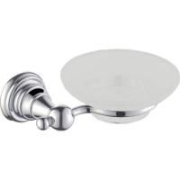 Мыльница DIAMOND стеклянная, настенная, хром, Sapho