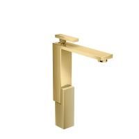 AX Edge Смеситель для раковины 280, на 1 отв., с push/open донным клапаном, излив 180мм, алмазн. огранка, цвет: полир. золото AX Edge Смеситель для раковины 280, на 1 отв., с push/open донным клапаном, излив 180мм, алмазн. огранка, цвет: полир. золото