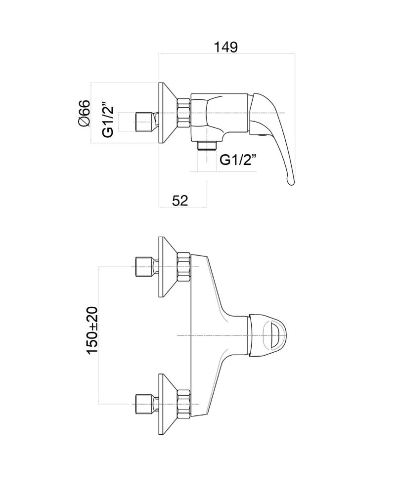 Смеситель для душа Fiore MISTRAL 42CR1700, хром, артикул 42CR1700